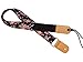 MUSIC FIRST Original Design “Rosa Multiflora in Black” Soft Muslin & Genuine Leather Ukulele Strap Ukulele Shoulder Strap