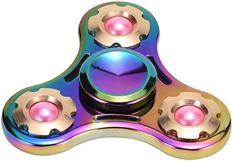 MwaBaiTx Fidget Spinner Metal Hand Spinner Rainbow Prime Tri Min Alloy Spinner Fidget Toy Stress Reducer for EDC ADHD Focus Concentration Boys Girls Kids Adults 2017
