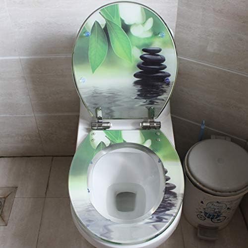 Toilet Lid Toilet Seat, U-V Type Universal Toilet Seat Cover European Style Resin Muted Multi-Color Thicker With Two Fitting Kits,D