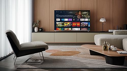 Sharp 55FP6EA - 55" QLED Android TV (sem moldura, 4K Ultra HD, 4X HDMI 2.1, 3X USB, Bluetooth), Google Assistant, Chromecast, Dolby Vision, HDR10, DTS Virtual X, Silver Color
