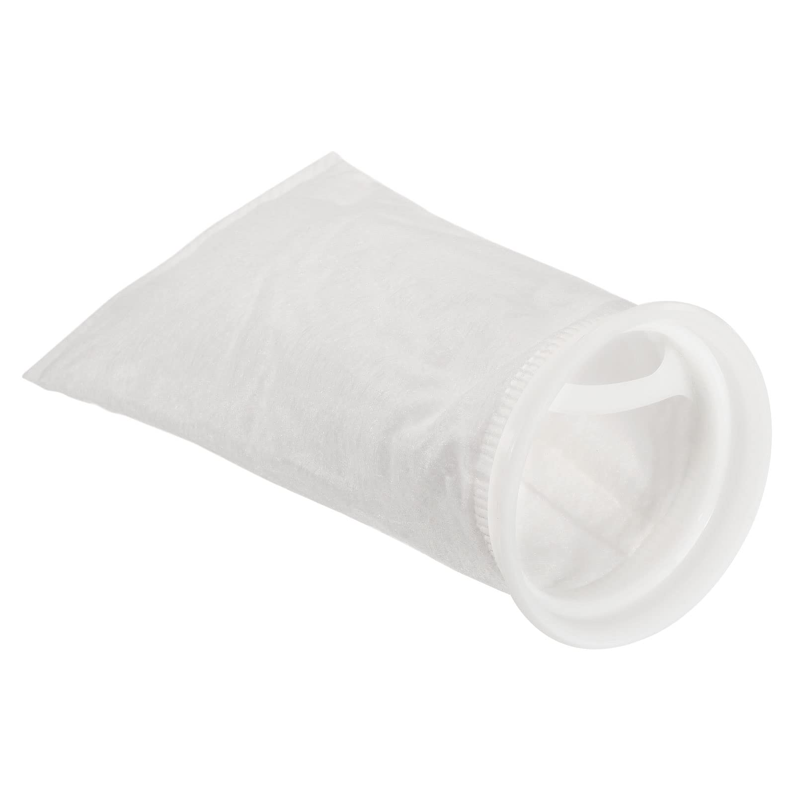 PATIKIL 4 Inch Ring Filter Socks 200 Micron, Mesh Bags Pool Skimmer Basket, White
