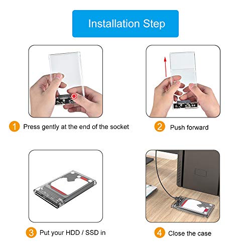 ELUTENG SSD External Hard Drive Enclosure 2.5 inch SATA to USB3.0 UASP