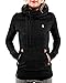 StyleDome Women's Cotton High Collar Hoodies Long Sleeve Sweatshirt Pullover Coat Black US 16
