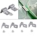 4 Size 4Pcs Stainless Steel Aquarium Fish Tank Glass Cover Support, Stainless Steel Fish Tank Cover Holder Anti-Slip Fish Tank Holders Aquarium Accessories Universal Lid Clips(8mm)thumb 2