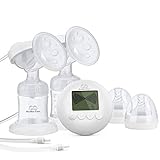Double Electric Breast Pump, MeaMae Care Single/Double Breast Pumps Electric with 9 Adjustable Suction Levels and Portable Micro USB Charging Port, Breast Massage for Mom's Comfort