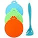 PetBonus 3-Pack Silicone Pet Can Covers, Dog Cat Food Lids, Fit Multiple Sizes - BPA Free Dishwasher Safe - Long Handle Special Curved Design Food Spoon