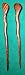 JWL (2) Rosewood Spiral 6 Inch Hair Sticks Shawl Pins Picks Pics Pins Forks - Hawaiian Style