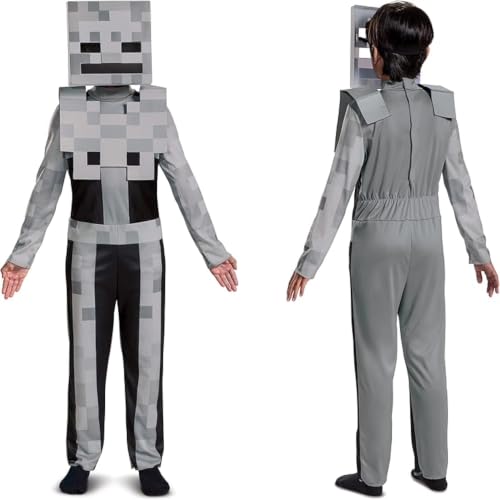 Disguise Minecraft Skeleton Costume for Kids, Official Minecraft License Skeleton Kids Fancy Dress for Boys, Ideal for Imaginative Play and Fancy Dress, For 10-12 Years