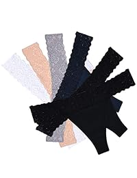 Tanga de encaje para mujer, con espalda hueca, cintura baja, seda, sexy, tanga, transparente