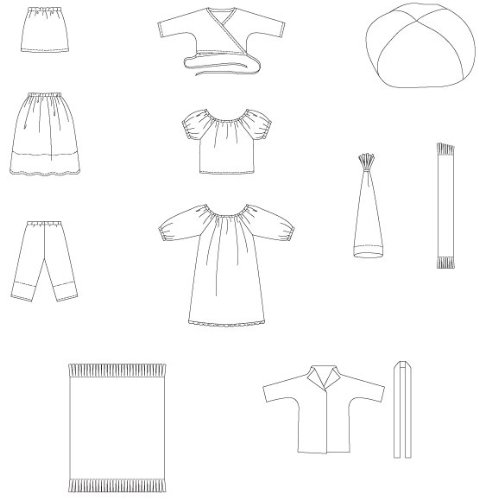 Kwik Sew K3091 Doll Clothes Sewing Pattern, Size Fits 18-Inch Dolls