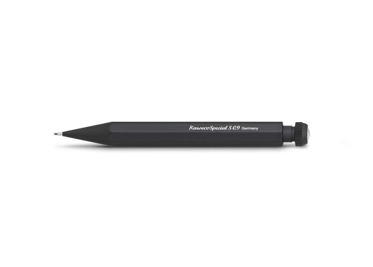 Kaweco SPECIAL S Mechanical Pencil Black 0.9 mm I Lead Push Pencil Made of Aluminium 10.5 cm I Refillable with Eraser