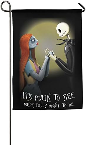Sally And Jack Skellington Decorative House Flag