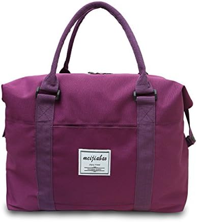SENLI Waterproof Handbag Duffle Travel Bag Tote Carry-On Shoulder Bag For Trips Sports-Purple