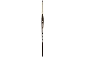 Silver Brush Limited 2629S-6 Monza Short Round Paintbrush for Oil, Acrylic, and Heavy Body Paints, Size 6, Short Handle