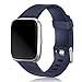 Wepro Bands Compatible with Fitbit Versa/Versa 2/Versa Lite SE SmartWatch for Women Men, Sports Replacement Wristband Strap for Fitbit Versa Watch, Small, Black, Navy Blue, White
