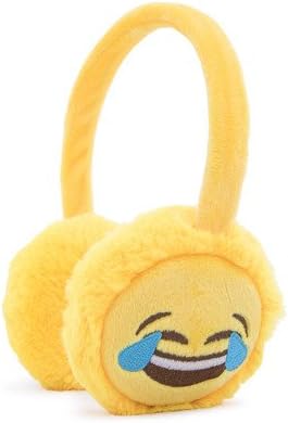 Smile Icon Over the Ear Plush Headphones (Laughing Face)