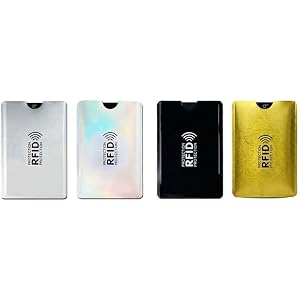ROVIA RFID Blocking Sleeves for Credit Cards, RFID Credit Card Protector, Slim Aluminum Foil Credit Card Holder, RFID Blockin