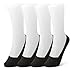 SHEEC SoleHugger InvisiSoft - Women's No-Show Non-Slip Cozy Fleece Boat Sock - Black Large 4 Pairs