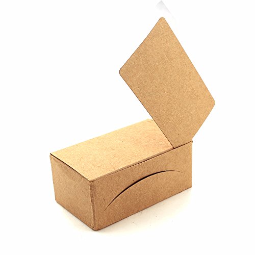 image for Weoxpr 400pcs Blank Kraft Note Paper Business Cards Vocabulary Word Ca
