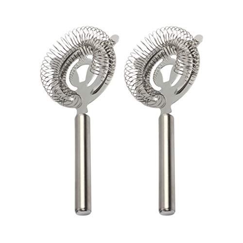 BESTONZON Barsieb Cocktail Strainer, 2Pcs Cocktail Sieb Edelstahl Bar Sieb Colander Strainer Bar Trainer mit Griff