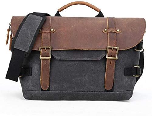 Large-Capacity Waterproof Canvas SLR Camera Bag Multi-Function Outdoor Casual Digital Messenger Bag Retro Leather Work Shoulder Bag, Adult
