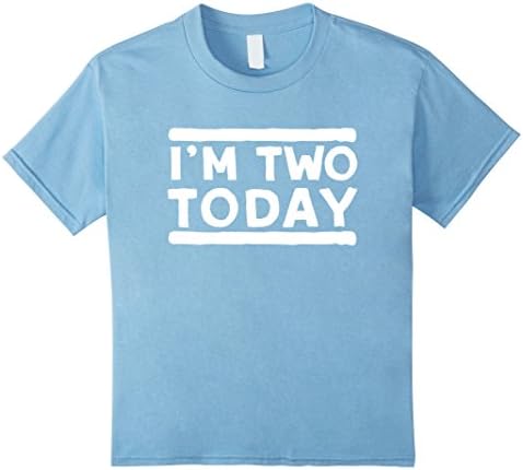 unisex-child I'm Two Today Birthday Shirt for Toddlers and Youth 8 Baby Blue