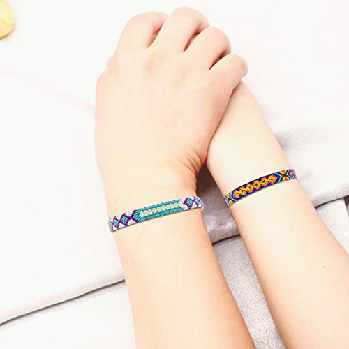 Mooerca 16 PCS Colorful Nepal Woven Friendship Bracelets, Braided Ankle Bracelets, Bracelets fit for Girls, Women, Kids, and Men - Adjustable - Mix Color Random - Thumbnail 6