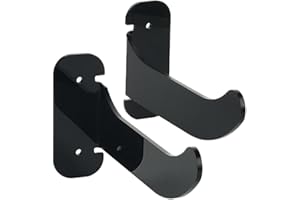 Ciieeo 2pcs Black Acrylic Wall-Mounted Yoga Mat Holder Storage Rack for Home Gym and Fitness Mat