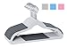 Finnhomy Extra Strong 30 Pack Plastic Hangers for Baby and Kids, Children Clothes Hangers with Non-Slip Pads, Great for Any Baby Clothes, Gray