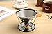 LeafLoveLife - Premium Pour Over Coffee Filter - Standard 1-to-4 Set Cup Stainless Steel, Ultra-Fine Double Mesh Paperless Dripper Cone with Silicone, Dishwasher Safe