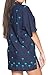 La Leela Hawaiian Shirt Blouses Relaxed Fit Women Button Down Short Sleeves Top Black