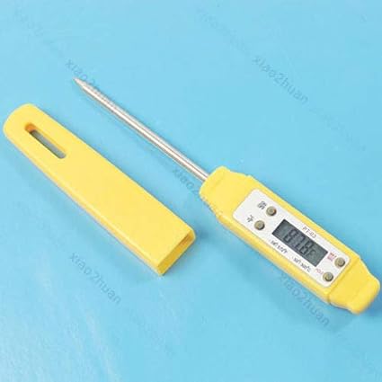 BiiYo Digital Probe Water Cooking Food Kitchen Temperature Thermometer Sensor Yellow