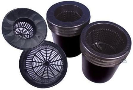Mesh Pot Lids 8 - Fits 5 Gallon Buckets Net Cup Hydroponics Drip System 8 Inch by Other Planters
