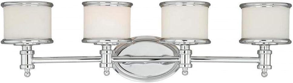 Best Vaxcel 4 Bathroom Vanity Lighting Chrome