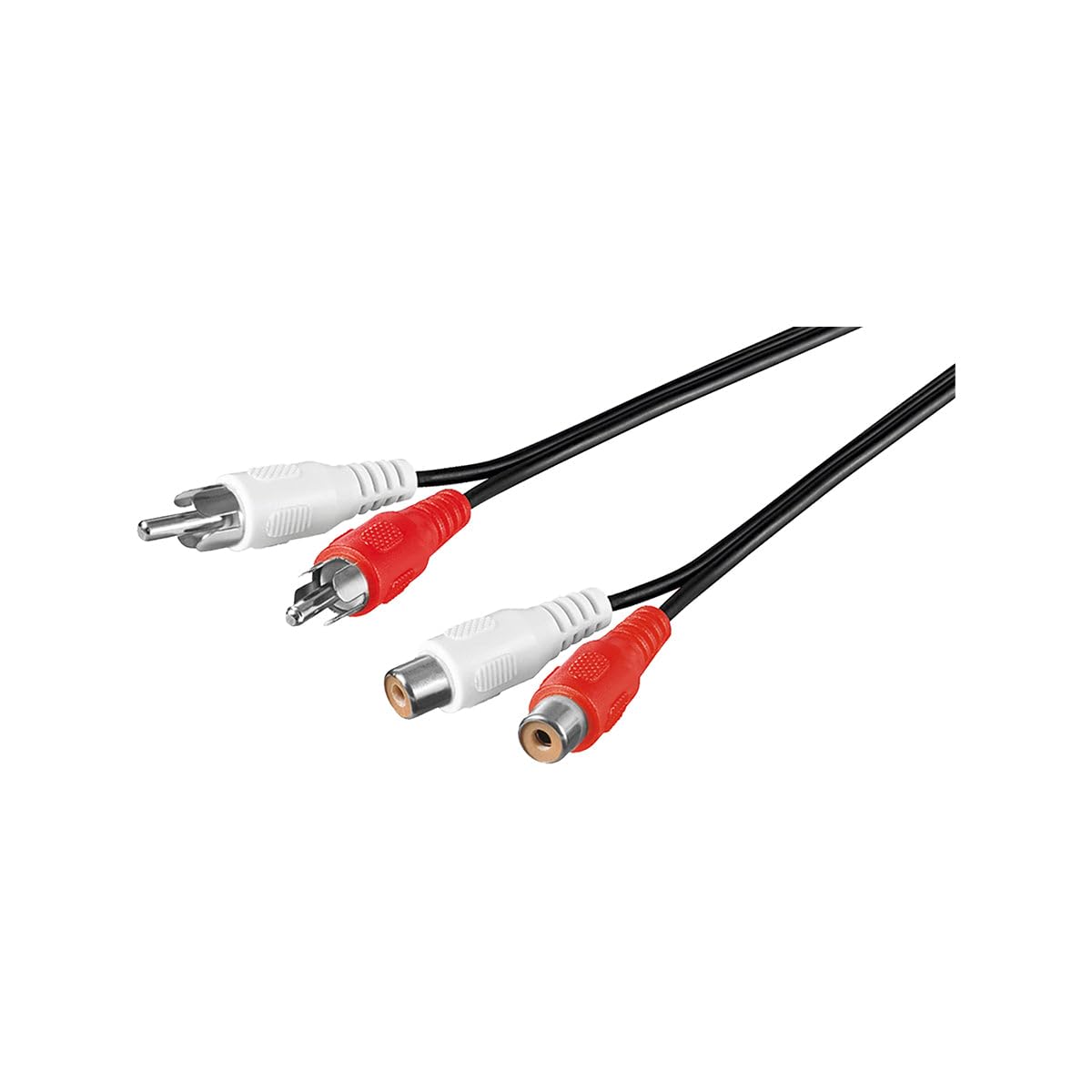 Goobay 50027 Stereo Extension Cable, 2x RCA, 5 m Cable Length