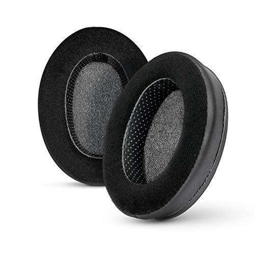 BRAINWAVZ Hybrid Memory Foam Earpad - Black PU/Velour - Suitable for Large Over The Ear Headphones - AKG, HifiMan, ATH, Philips, Fostex