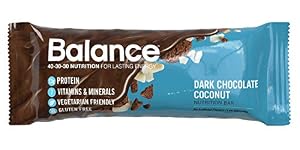 Image of Balance Bar, Healthy Protein Snacks, Dark Chocolate Coconut, 1.58 oz, Pack of 6