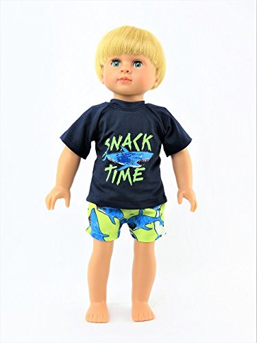 Boyâ€™s Shark â€œSnack Timeâ€ 2 Piece Rashguard Set | Fits 18