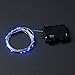 RTGS 30 LEDs String Lights Batteries Operated on 10 Feet Long Silver Color Wire, Indoor and Outdoor with Waterproof Batteries Box and Timer (Blue Color 30 LEDs 10 FEET Timer)