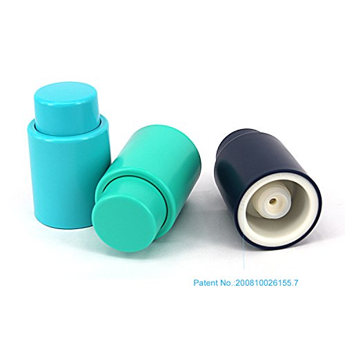 WASING WS-DC-01 Vacuum Wine Bottle Stoppers (Set of 3) All-in-one Vacuum Stopper, No Separate Pump Required