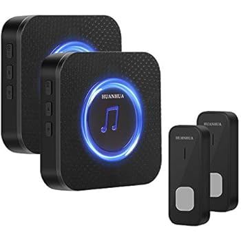 Wireless Doorbell Battery Operated 2 Receivers Long Range