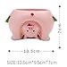 Youfui Adorable Succulent Planter Pig Flower Pot with Drainage Hole - Pencil Brush Holder - Cute Resin Decorative Garden Planter for Indoor Plants, Home Decor Gift