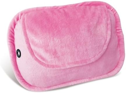 Lifemax 4 Ball Shiatsu Heated Cushion with Plush Cover Pink