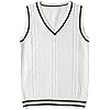 Vrouwen Mouwloze Tank Vesten Gebreide Truien Gilets Truien Cosplay Kostuum Klassieke School Leuke V-hals School Uniform…