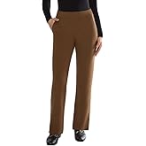Matty M Women's Pull On Straight Leg Office Pants (US, Alpha, X-Large, Regular, Regular, Tobacco)