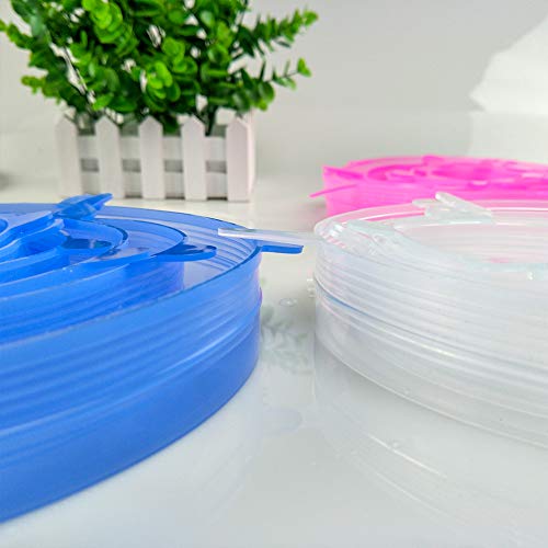 Bretoes Silicone Stretch Lids 12 Pack Reusable Durable Expandable Food Covers Seal Lids Bowl Covers to Keep Your Food Fresh, For Various Size and shape - Thumbnail 2