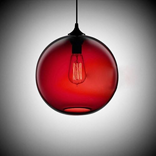 Cozyle Vintage Pendant Hanging Light Glass Shades Red