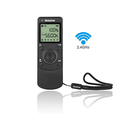 [Upgrade] Wireless Remote Control FSK2.4GHz Brightness Color Temperature Adjust 48CH 6Groups for Dazzne D80 D50 D45C LED Video Light