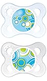 MAM Trends Latex Orthodontic Pacifier, Boy, 0-6 Months