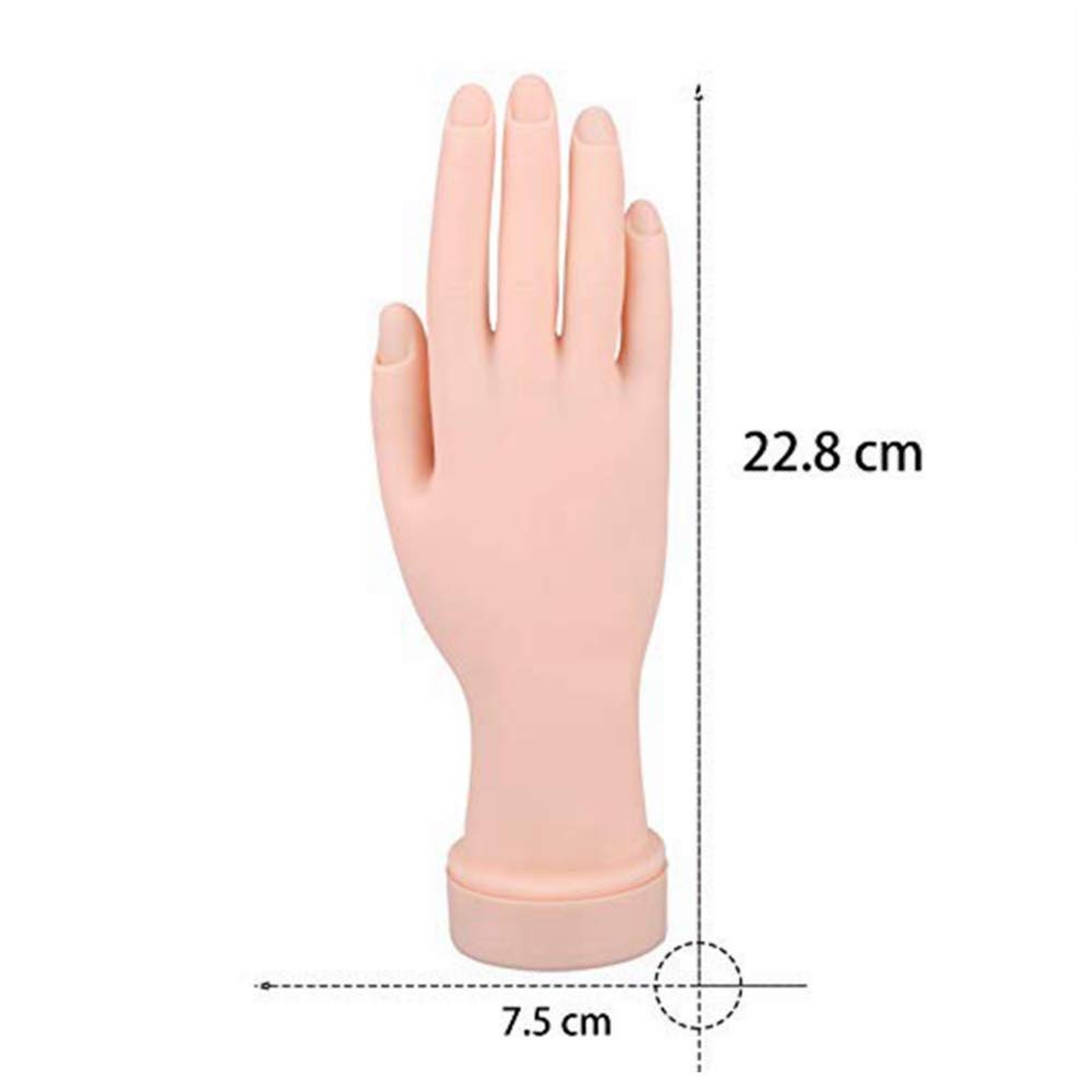 Buqikma Nail Trainer Practice Hand Flexible Movable and Foot False Model Foot Nail Art Acrylic Manicure Tool For Nail Art Training Beginners (left foot + right hand) : Beauty